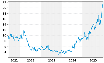 Chart Skeena Resources Ltd. - 5 Jahre