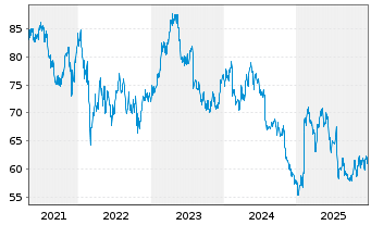 Chart Heineken Holding N.V. - 5 Jahre