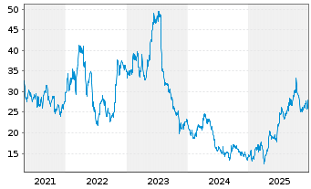 Chart AMG Advanced Metallurgic.Gr.NV - 5 Jahre