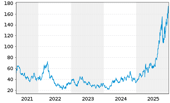 Chart Direx.S.ETF T.-Da.Go.M.I.Bu.2x - 5 Jahre