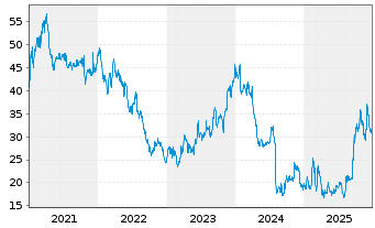Chart Intel Corp. - 5 Jahre