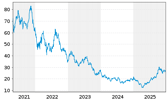 Chart Inv.WilderHill Cl.Energy ETF. - 5 Years