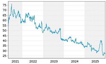 Chart Sturm Ruger Co. Inc. - 5 Jahre