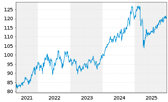Chart Vanguard W.Fds-V.Mega C. 300 V - 5 Jahre