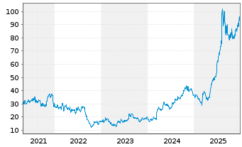 Chart Willdan Group Inc. - 5 Jahre
