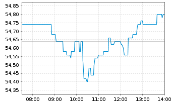 Chart Anheuser-Busch InBev S.A./N.V. - Intraday