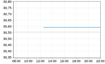 Chart Xtr.IEXtr.Fl.Rate Not.Act.ETF Reg.Shs 1C EUR Acc. - Intraday