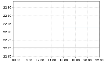 Chart Pacer ETFS-US Cash Cows 100 - Intraday