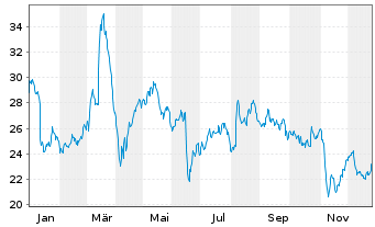 Chart Lenzing AG - 1 Jahr