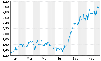Chart Vault Minerals Ltd. - 1 Jahr