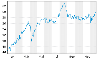 Chart AGEAS SA/NV - 1 Jahr