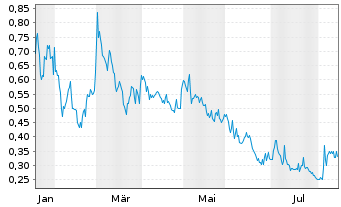 Chart Patagonia Gold Corp. - 1 Jahr