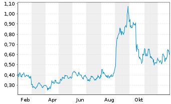 Chart TDG Gold Corp. - 1 Jahr