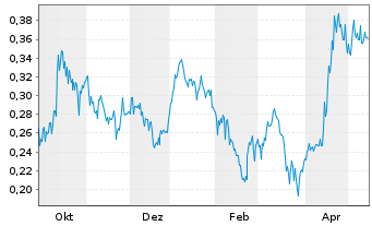 Chart Tinka Resources Ltd. - 1 Jahr