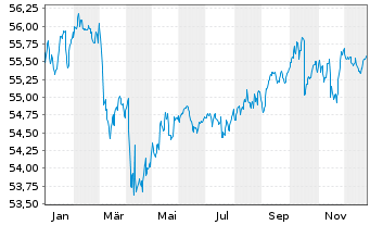 Chart Deka-Stiftungen Balance Inhaber-Anteile CF - 1 Jahr