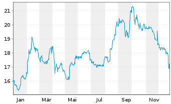 Chart Blue Cap AG - 1 Jahr