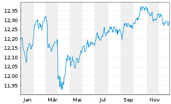 Chart SKAG Euroinvest Corporates Inhaber-Anteile - 1 Jahr