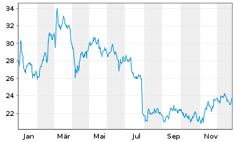 Chart IMERYS S.A. - 1 Jahr