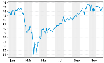 Chart Xtr.USA Net Z.P.P.A.ETF 1C USD  - 1 Jahr
