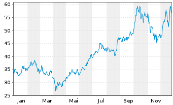 Chart VanECK Space UCITS ETF - 1 Jahr