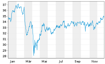 Chart Xtr.(IE)-MSCI USA Financials - 1 Jahr