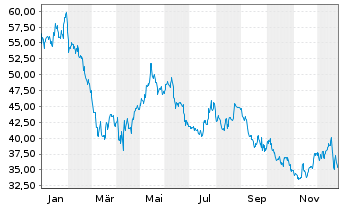Chart Birkenstock Holding PLC - 1 Jahr