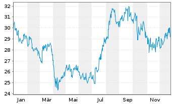 Chart Nissan Chemical Corp. - 1 Jahr