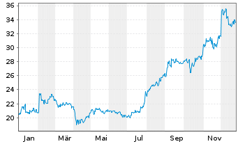 Chart Nippon Electric Glass Co. Ltd. - 1 Jahr