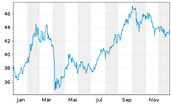 Chart JPMorgan-JF China Fd Actions Nom. A (acc.) DL - 1 Jahr