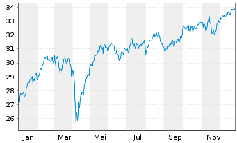 Chart JPMorgan-Euroland Equity Fd Act. Nom. A (acc.)o.N. - 1 Jahr