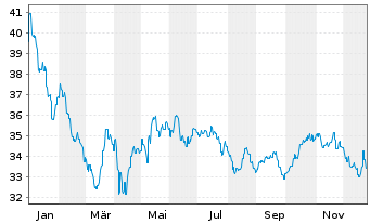 Chart GS Funds-India Equity Portfol. Reg.Sh.R Dis.(USD) - 1 Jahr