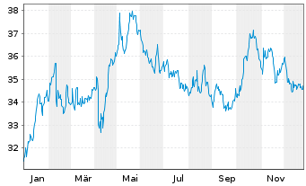 Chart Ahold Delhaize N.V., Konkinkl. - 1 Year