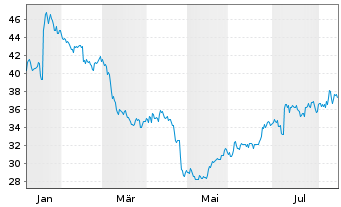 Chart Qiagen N.V. - 1 Jahr