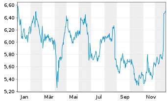 Chart Rana Gruber ASA - 1 Jahr