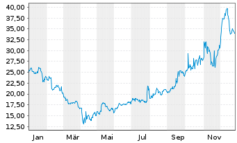 Chart Amkor Technology Inc. - 1 Jahr