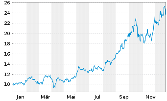 Chart Amp.Junior Silver Miners ETF - 1 Jahr
