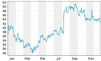Chart Blue Bird Corp. - 1 Jahr