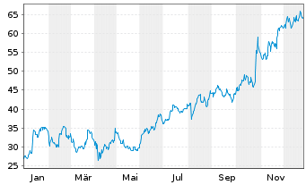 Chart BridgeBio Pharma Inc. - 1 Jahr