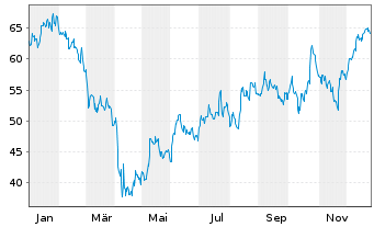 Chart Brunswick Corp. - 1 Jahr