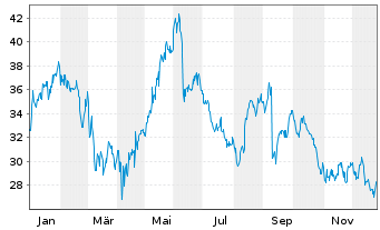 Chart Chewy Inc. - 1 Jahr