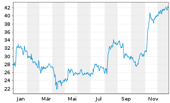 Chart Collegium Pharmaceutical Inc. - 1 Jahr