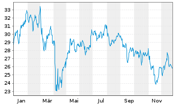 Chart Corebridge Financial Inc. - 1 Jahr