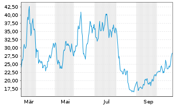 Chart Direxion Daily Junior Gold Miners Bear 2X Shares - 1 Jahr