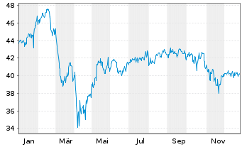 Chart Global X Millenials Themat.ETF - 1 Jahr