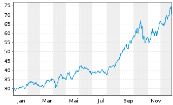 Chart Global X Gold Explorers ETF - 1 Jahr