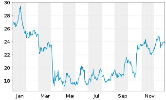 Chart Halliburton Co. - 1 Jahr