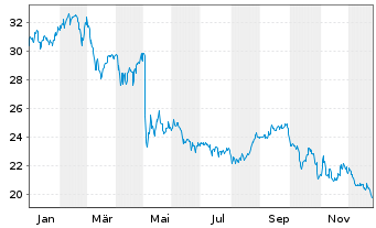 Chart HealthStream Inc. - 1 Jahr