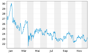 Chart Kinder Morgan Inc. - 1 Jahr