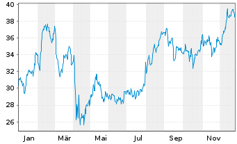 Chart Lincoln National Corp. - 1 Year