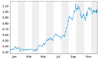 Chart Paramount Gold Nevada Corp. - 1 Jahr